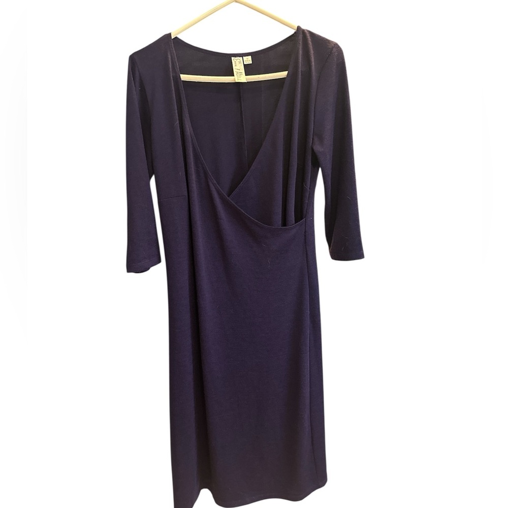 Emma & Michele Deep Purple v-neck lightweight sweater dress size 10